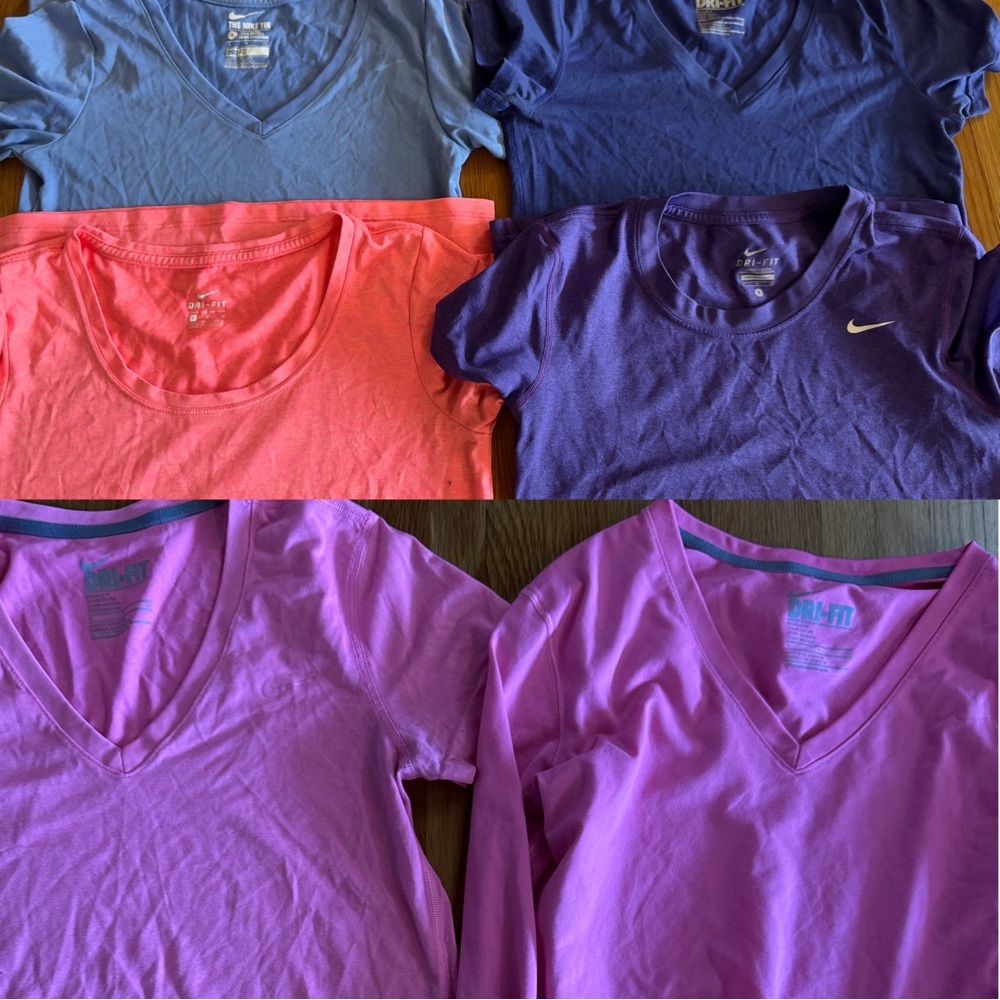 Women’s Nike Dr-Fit shorts, lot of 6 shirts size small